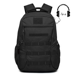Qcute Backpack, Schoolbag, Business Laptop Computer Rucksack, Tactical Package, with USB Chargin ...