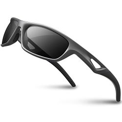 RIVBOS Polarized Sports Sunglasses Driving Sun Glasses Shades for Men Women Tr 90 Unbreakable Fr ...