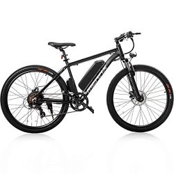 Merax 26” Aluminum Electric Mountain Bike Shimano 7 Speed E-Bike, 36V Lithium Battery 350W Elect ...