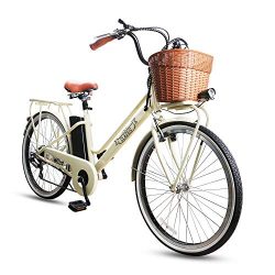 NAKTO/SPARK 26’’ Ebike City Electric Bicycle 250W Electric Bike for Women Removable Large Capaci ...