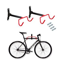 Voilamart 2pcs Bike Wall Mount Hanger – Indoor Storage Rack, Garage Bicycle Holder Hook Fo ...