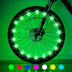 Evaduol Bike Wheel Lights, 7 Colors in 1 Bike Lights,Safety at Night,Switch 9 Modes LED Bike Acc ...