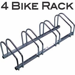 EasyGo Floor Stationary Four Bike Wheel Rack, Indoor – Outdoor Bike Stand